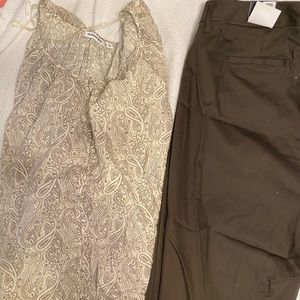 Cute Peasant Blouse & Capri Set Combo